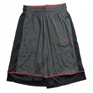 Nike S Men Vintage Black Basketball Shorts Red Trim Y2K Streetwear